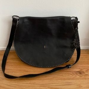 Genuine Black Leather Crossbody Bag | Henry Beguelin